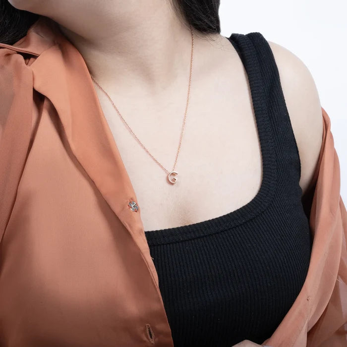 Gleaming G Initial Necklace
