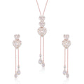 Graceful Heartstrings Silver Necklace Set