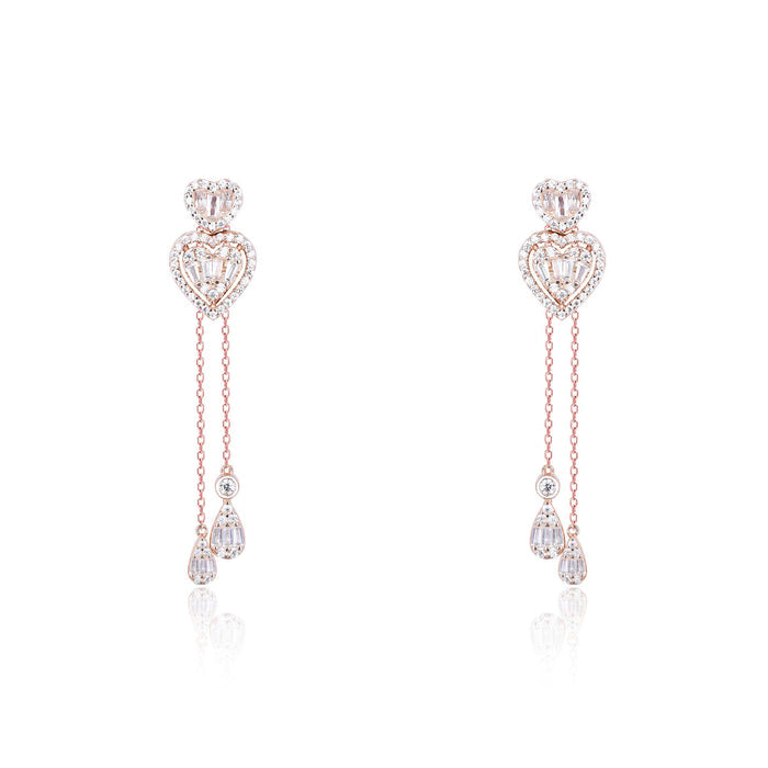 Graceful Heartstrings Silver Necklace Set