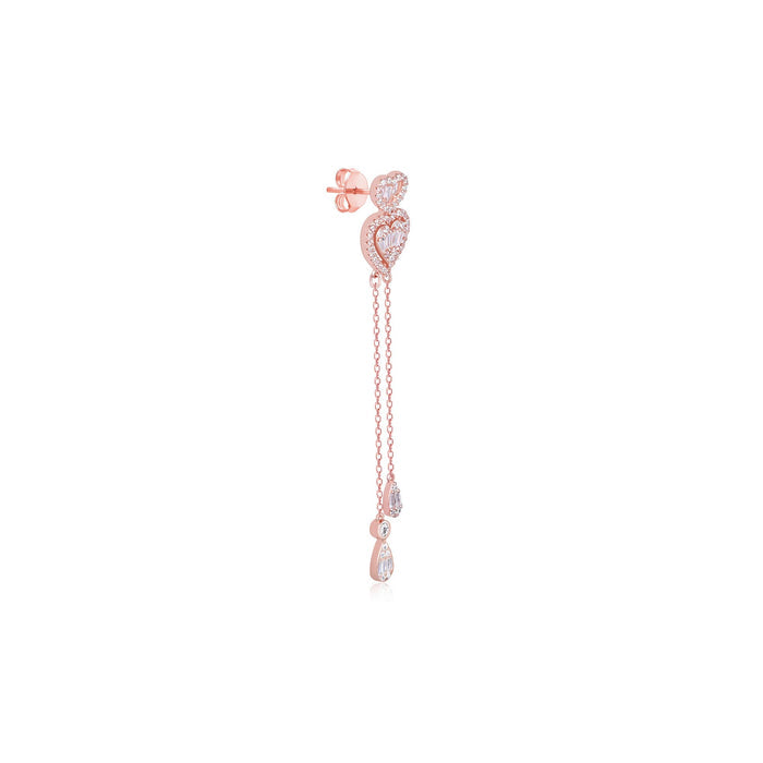 Graceful Heartstrings Silver Necklace Set