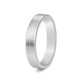 Grooved Silver Ring