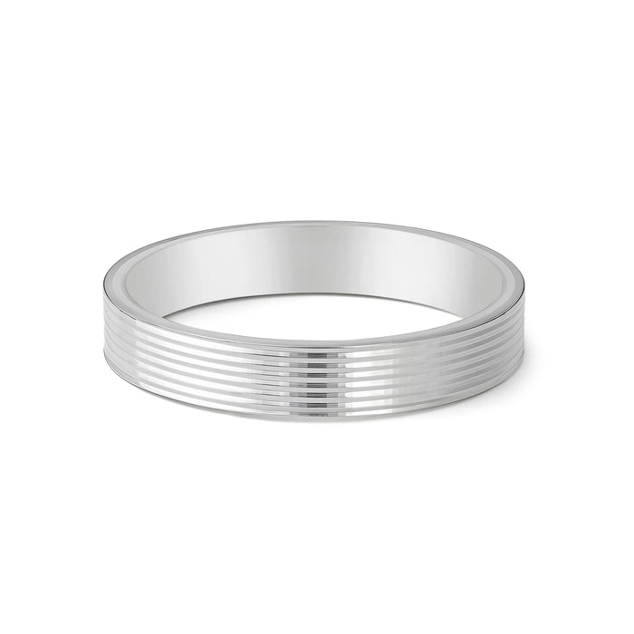 Grooved Silver Ring