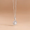 Halo Solitaire Studded Necklace