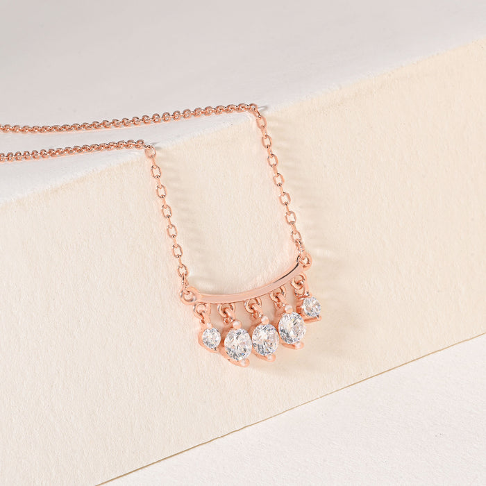 Hanging Stone Bar Necklace
