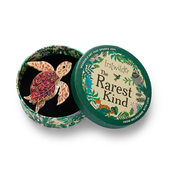 Hawksbill Turtle Brooch + Hawksbill Turtle Drop Earrings Gift Set Bundle - Erstwilder The Rarest Kind (2026)