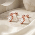 Heart Shaped Drop Earrings