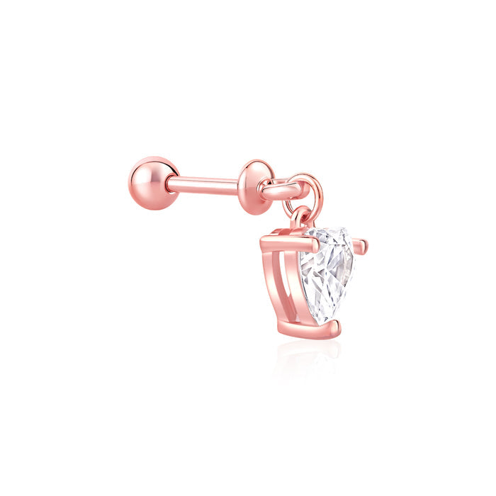 Heart Shaped Drop Earrings
