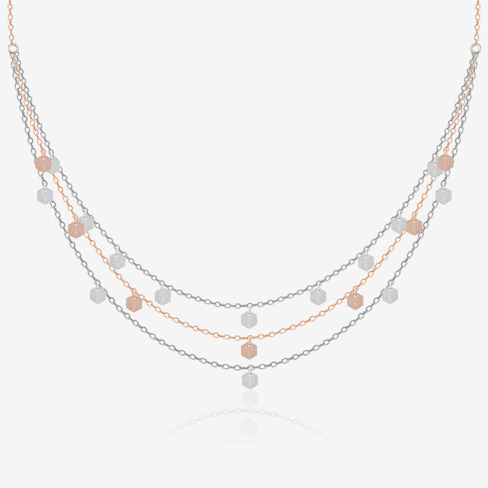 Hexa Charm Silver Necklace
