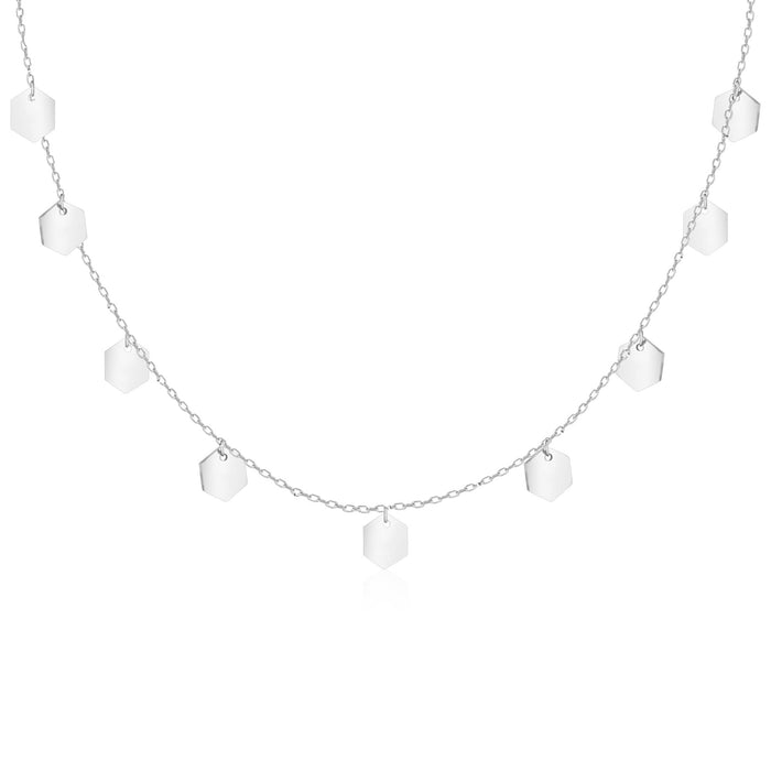 Hexagon Charm Necklace