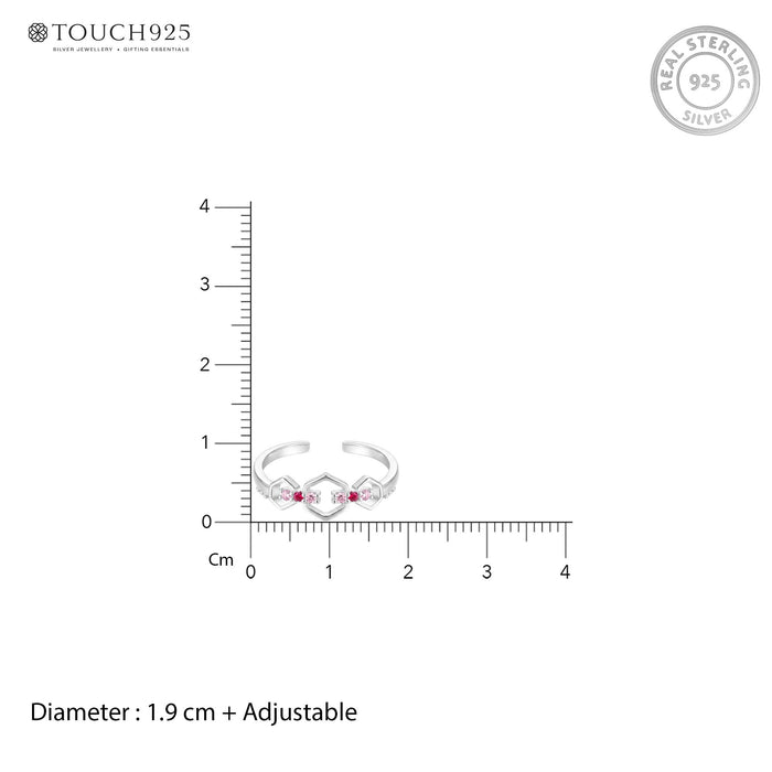 Hexagonal Geo Toe Ring
