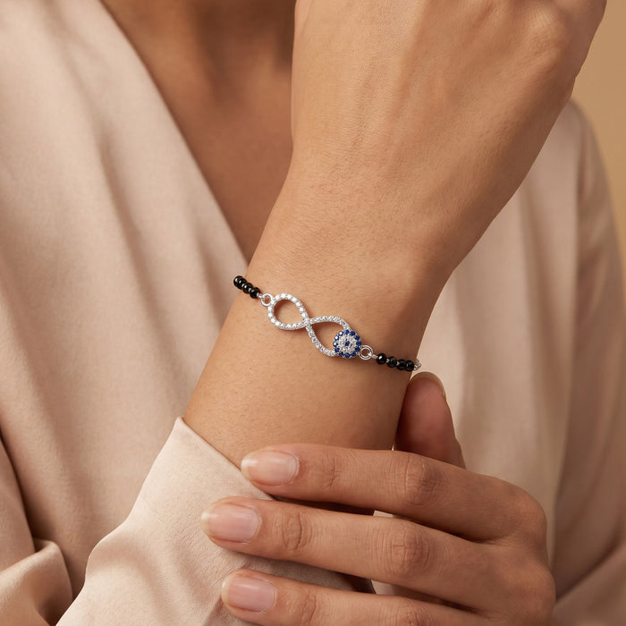 Infinity Evil Eye CZ Bracelet