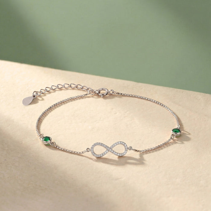 Infinity Green Zircon Anklet