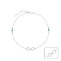 Infinity Green Zircon Anklet