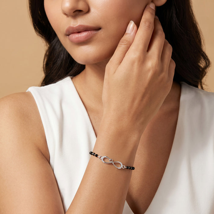 Infinity Heart CZ Bracelet