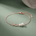 Infinity Pearl Charm Bracelet