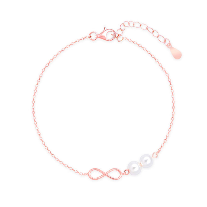 Infinity Pearl Charm Bracelet