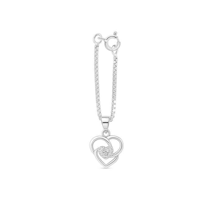 Interlocked Heart Charm