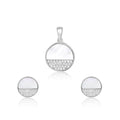 Ivory Elegance Circle Pendant Set