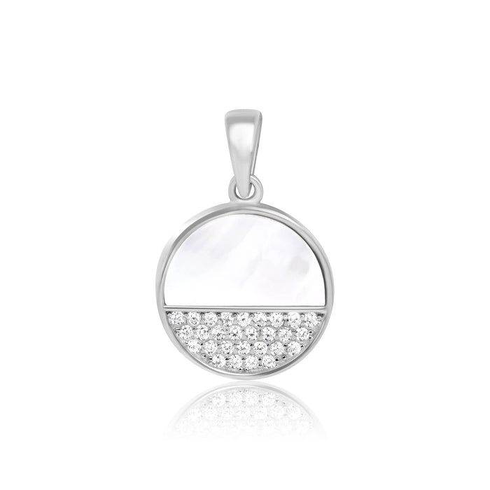 Ivory Elegance Circle Pendant Set
