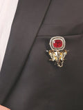 Jayvesh Ruby Ganesh Ji Brooch