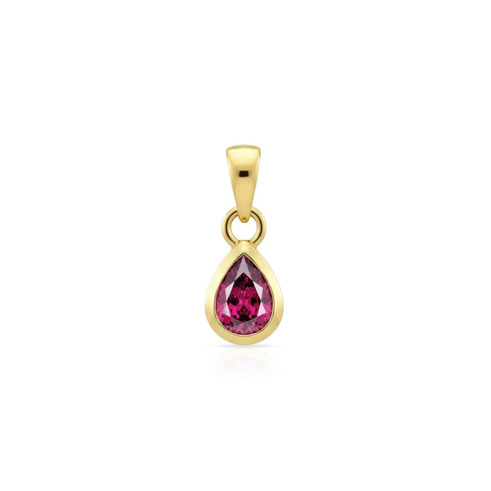 July Birthstone Silver Pendant