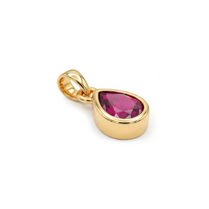 July Birthstone Silver Pendant
