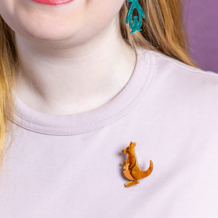 Kangaroos Simplified Mini Brooch - Erstwilder By Your Side Brooch (2026)