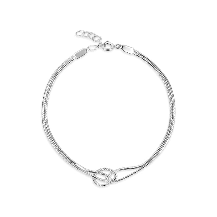 Knotted Infinity Snake Chain Bracelet