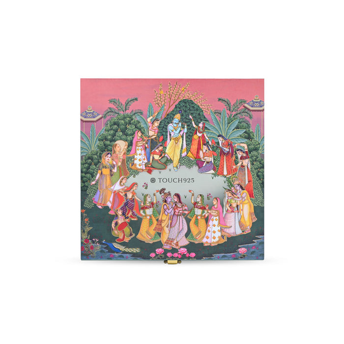 Krishna Divine Musical 999 Silver Coin Box (5 Coins)