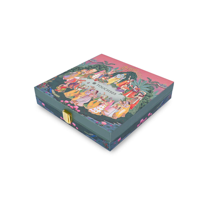 Krishna Divine Musical 999 Silver Coin Box (5 Coins)