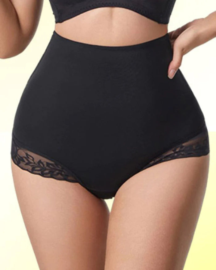 Lace Trim Tummy Control Shaping Shorts Sexy Thong Body Shaper Underwear  - By Qivii