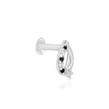 Leaf Arc Silver Nose Pin