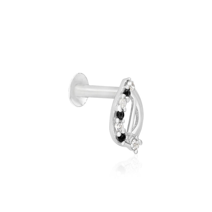Leaf Arc Silver Nose Pin