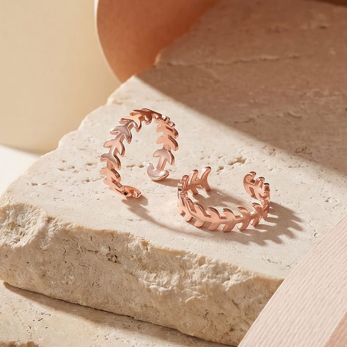 Leaf Vine Silver Toe Ring