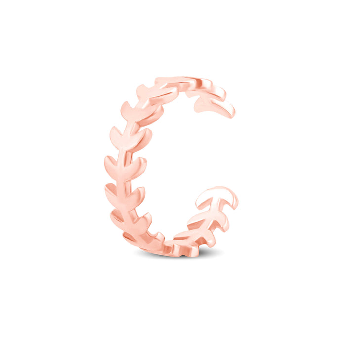 Leaf Vine Silver Toe Ring