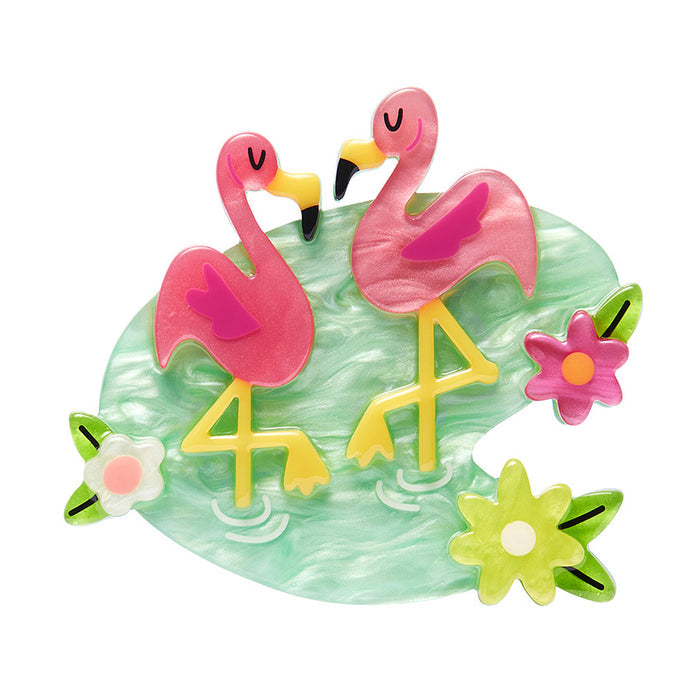 Let's Flamingle Brooch - Erstwilder Atomic Adobe (2024)