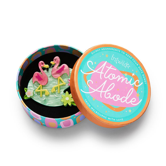Let's Flamingle Brooch - Erstwilder Atomic Adobe (2024)