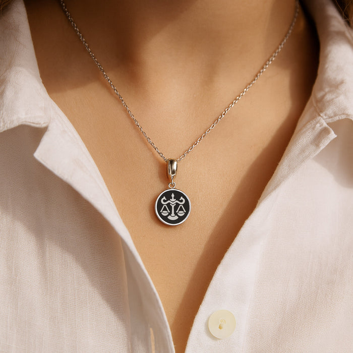 Libra zodiac pendant
