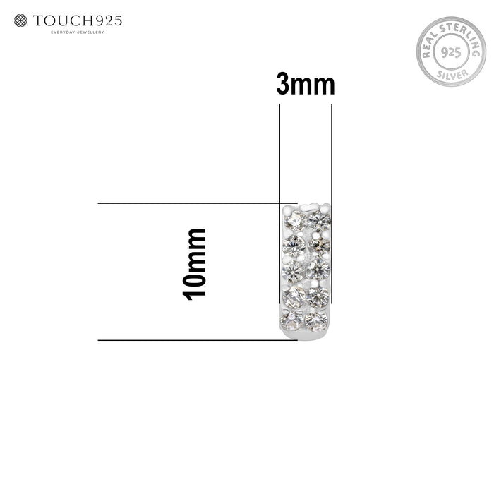 Linear Gleam Silver Nose Pin