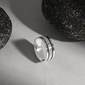 Linear Groove Silver Ring