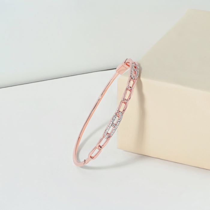 Linked Gleam Silver Kada