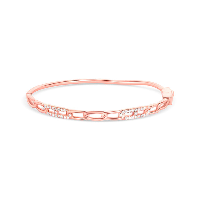 Linked Gleam Silver Kada
