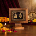 Lord Lakshmi & Ganesha 24K Gold Foil Table Frame