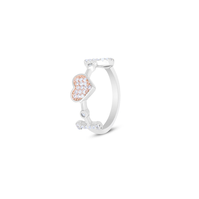 Love Heart-Crafted Silver Ring