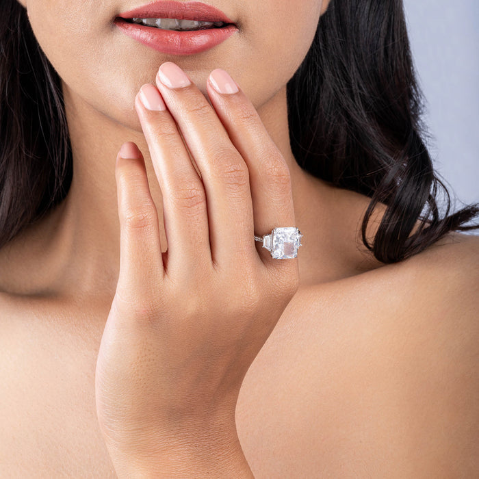 Majestic Three Stone Ring