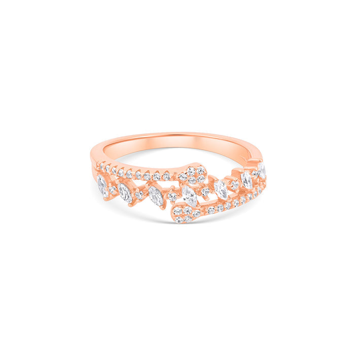 Marquise Crown Silver Ring