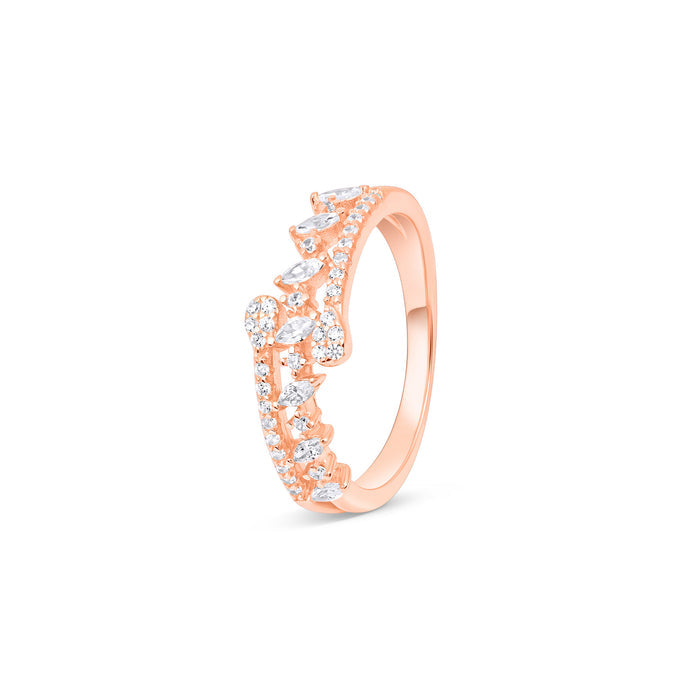 Marquise Crown Silver Ring