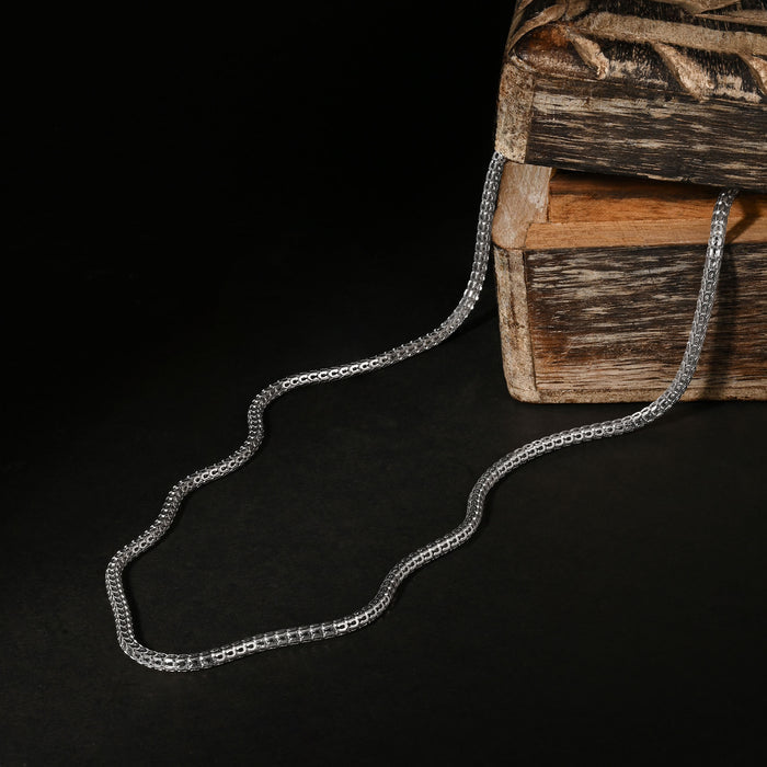 Mesh Weave Silver Chain