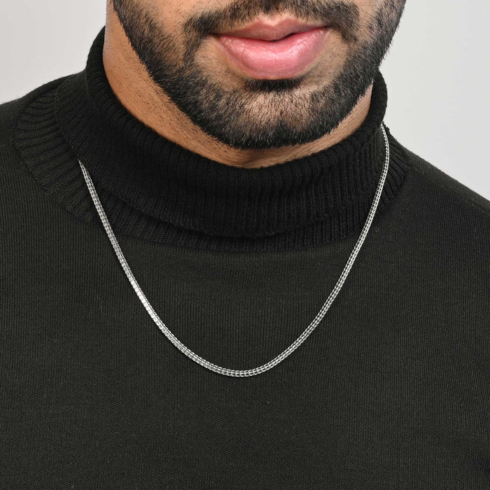 Mesh Weave Silver Chain