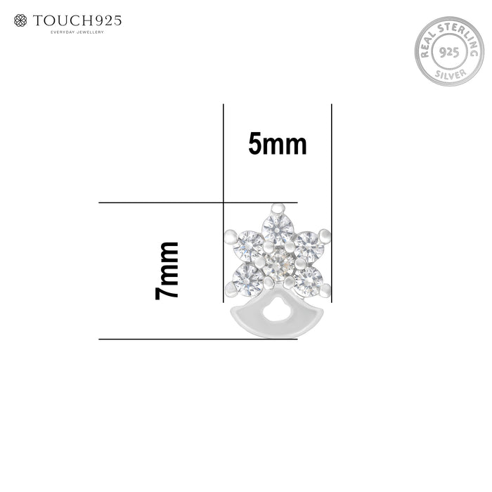 Mini Star Spark Silver Nose Pin